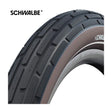 Schwalbe pneu gras frank actif 50-622 +r café noir