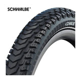 Schwalbe marathon mondial pro - pliable - addix - v-guard - 27,5x2,40 - noir + reflex