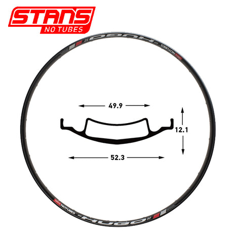 Stans notubes jante hugo 27.5 650b 32h noir snt