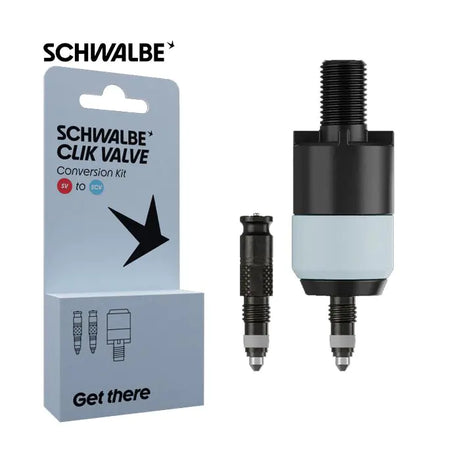 Valve Schwalbe Clik - Kit de conversion SV-SCV - Valve avec adaptateur de tête de pompe