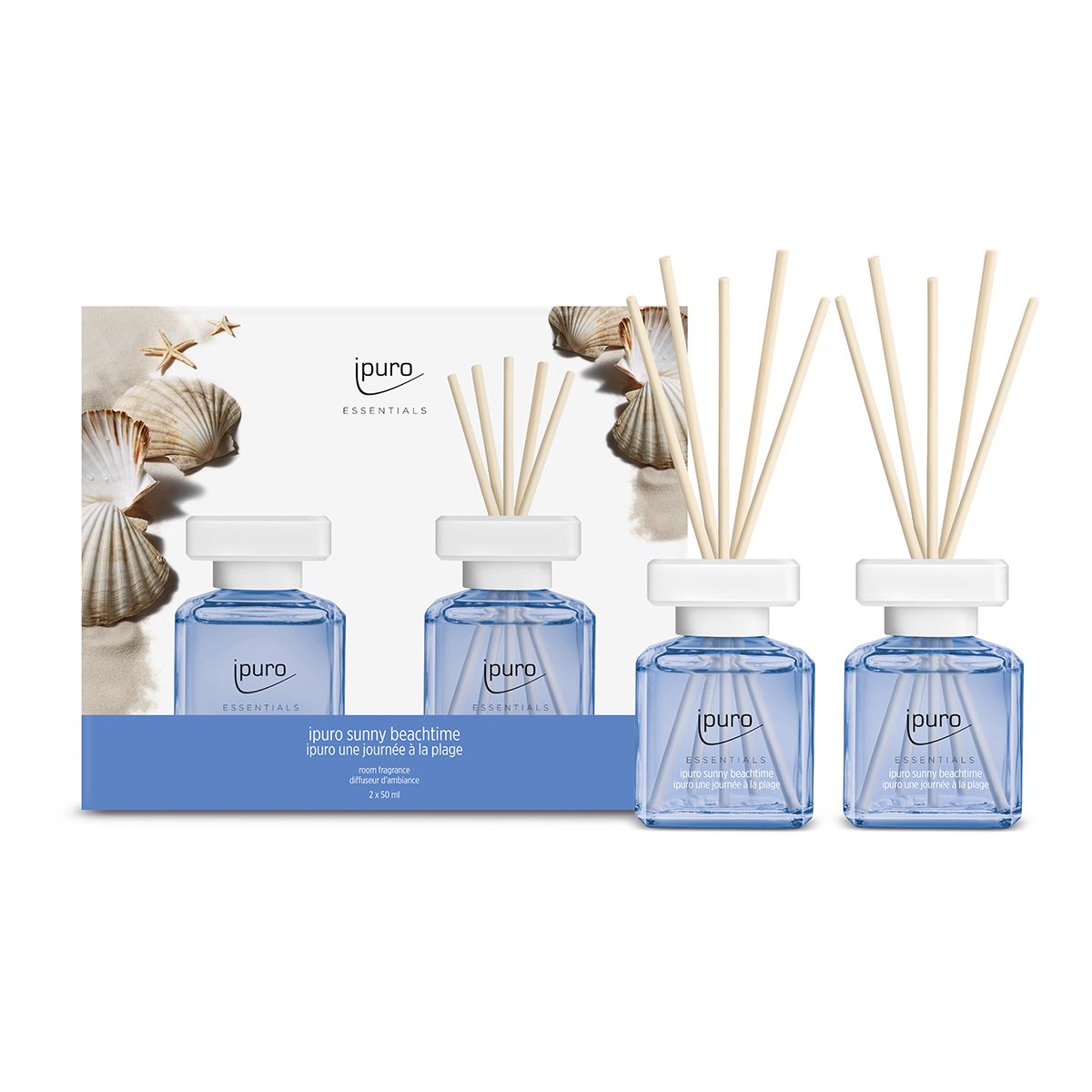 Ipuro diffuseur de parfum plage ensoleillée 2 x 50 ml
