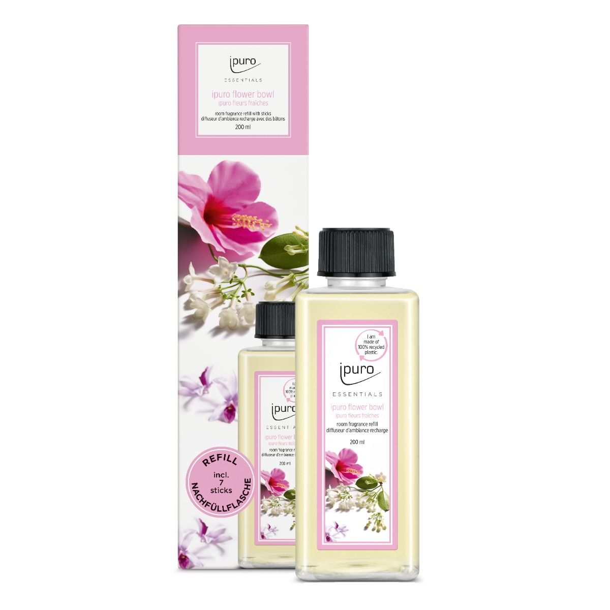 Recharge diffuseur de parfum Ipuro bol à fleurs 200ml