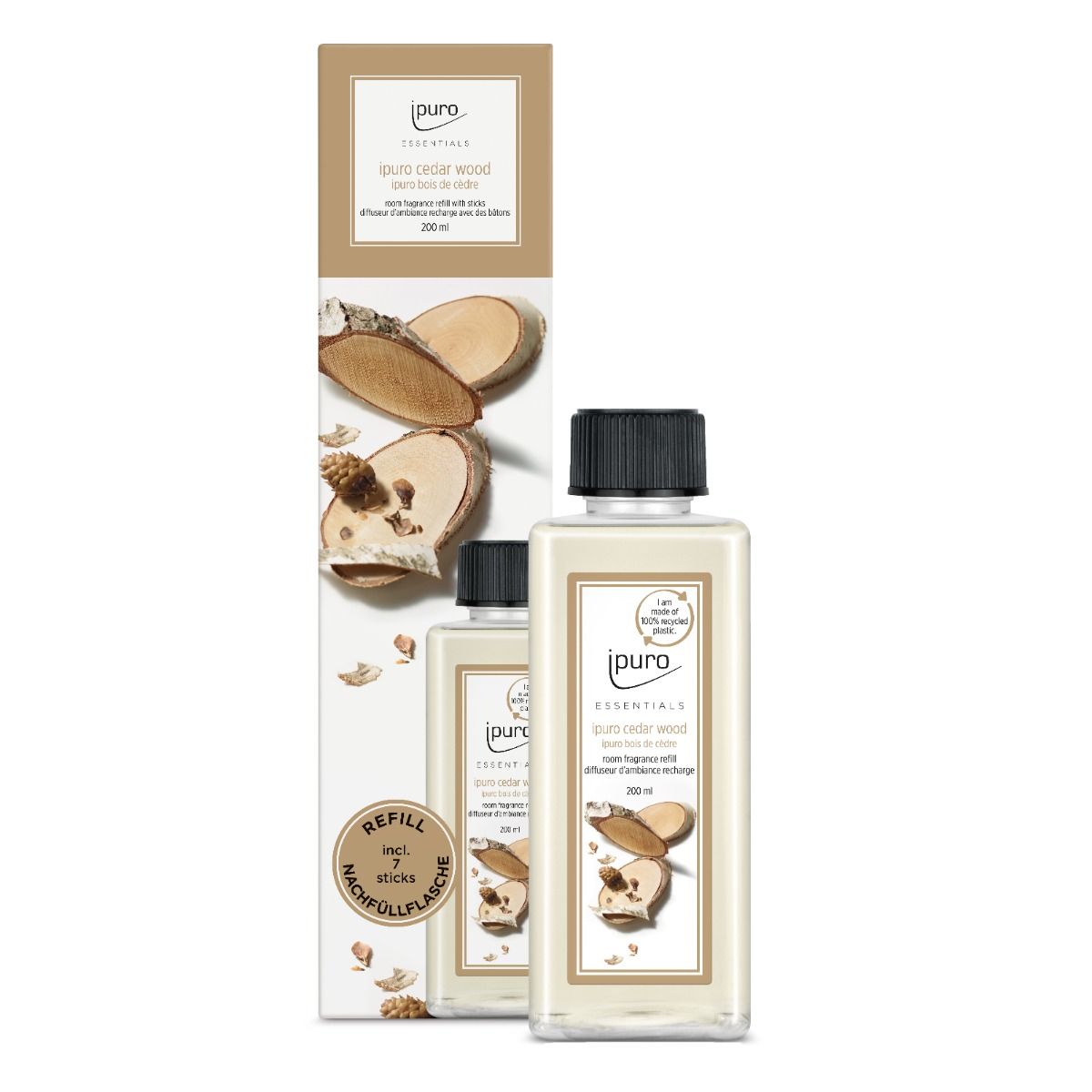 Recharge pour diffuseur de parfum Ipuro bois de cèdre 200ml