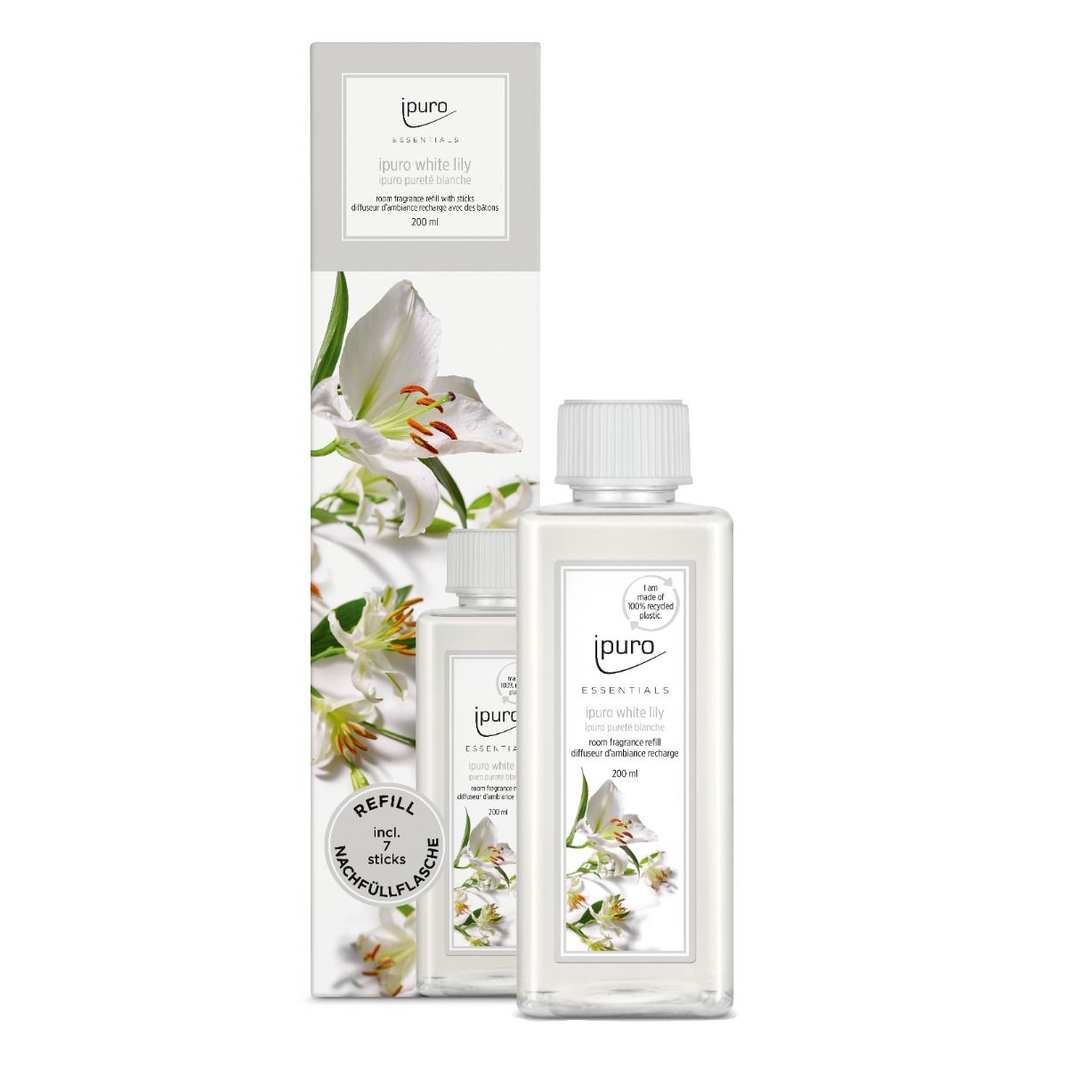 Recharge diffuseur de parfum Ipuro lys blanc 200ml