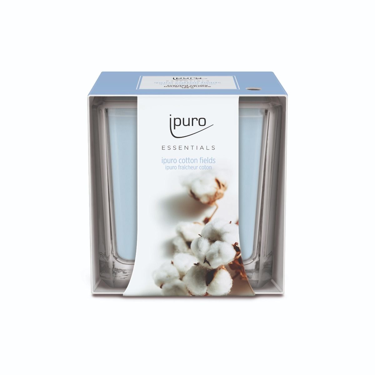 Bougie parfumée Ipuro champs de coton 125gr.