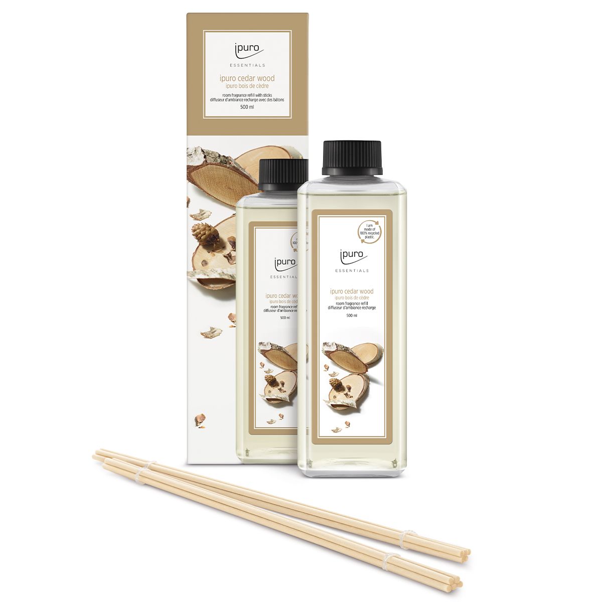 Recharge pour diffuseur de parfum Ipuro bois de cèdre 500ml