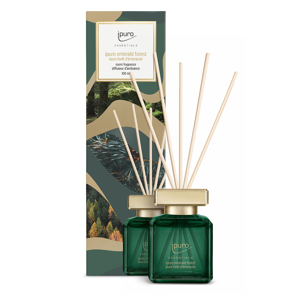 Diffuseur de parfum Ipuro forêt d'émeraude 100ml