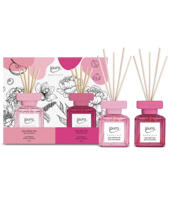 Ipuro diffuseur de parfum rose intense rose foncé 2 x 50 ml