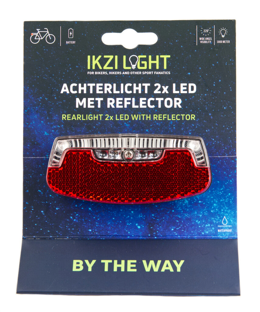 Ikzi Luce posteriore a 2 LED By Way Battery Card