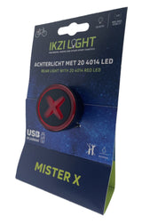 Feu arrière Ikzilight MR X avec 4014 LED, rechargeable par USB