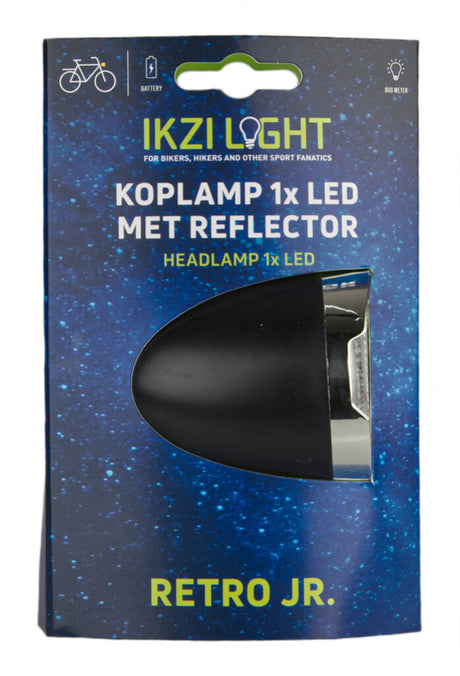 Ikzi Headlight rétro Jr 1x LED - noir