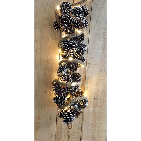 Collections naturelles digue collections naturelles éclairage corde de jute 20 LED 1 mètre x1,2cm