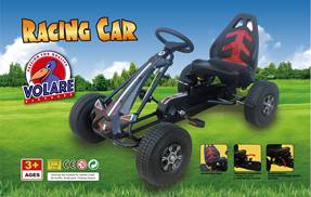 Voiture de course Volare Go Kart - Garçons - Grand - Pneus - Noir