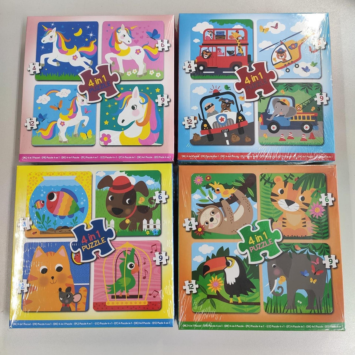 Wins Holland Puzzle 4 en 1 Licorne