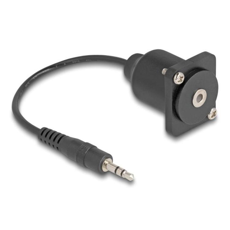 Delock Fiche jack 3,5 mm vers prise jack 3,5 mm, type D, 20 cm