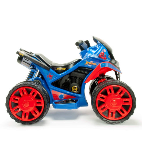 Injusa spider-man Le véhicule de batterie quad 12v bleu rouge