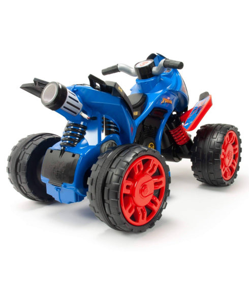 Injusa spider-man Le véhicule de batterie quad 12v bleu rouge