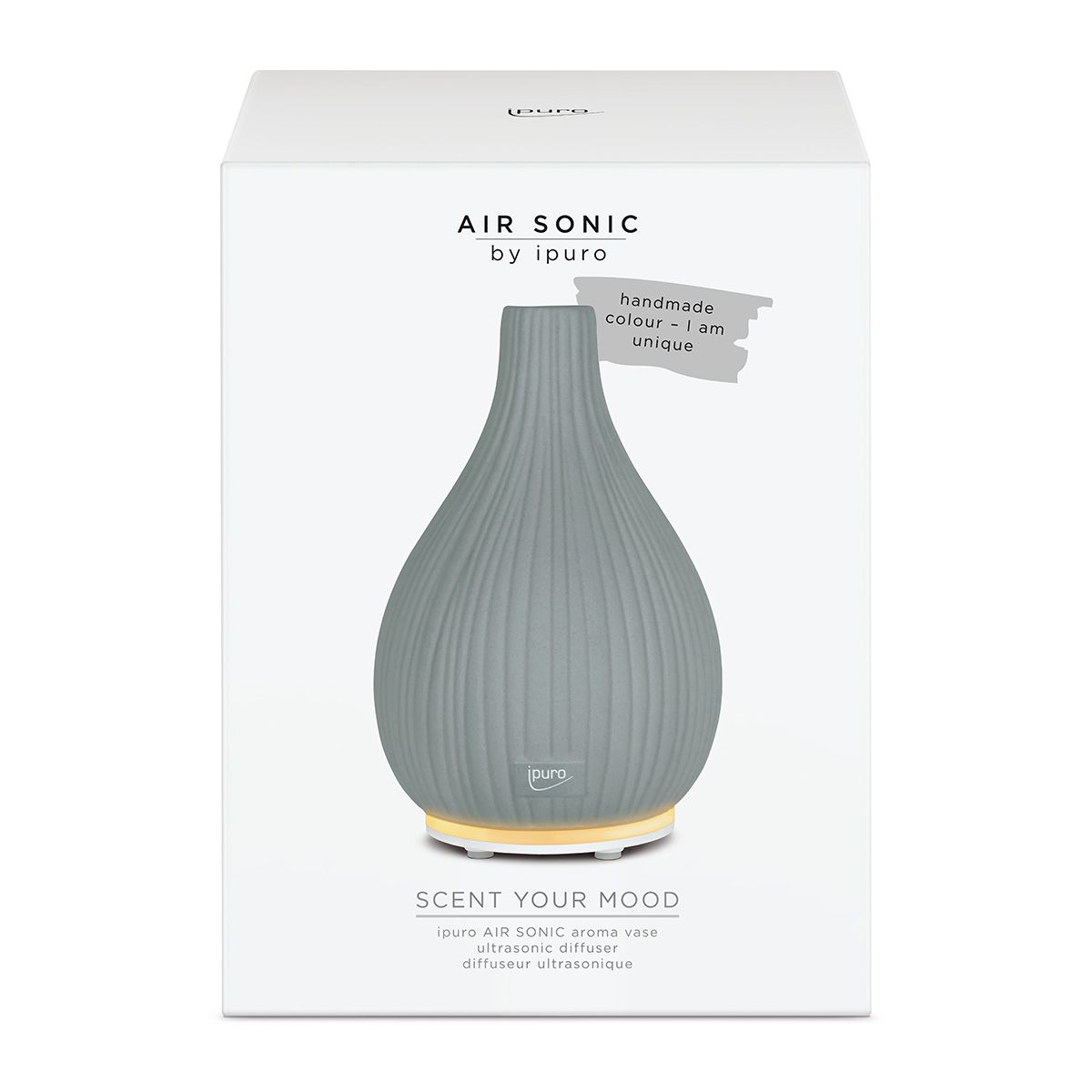 Vase aromatique Ipuro air sonic gris