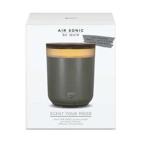 Bougie aromatique Ipuro air sonic gris