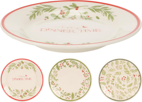 Assiette à dessert de Noël en faïence, style maison, Ø 19 cm