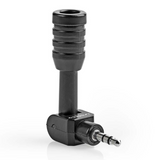 Nedis micmj100bk microphone filaire mini plug-in 3,5 mm noir