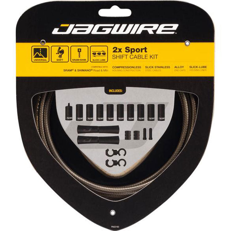 Jagwire 2x kit de changement de vitesse sport - blanc