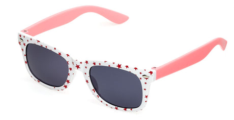 Lunettes de soleil Spectrum fille rose blanc avec étoile rouge