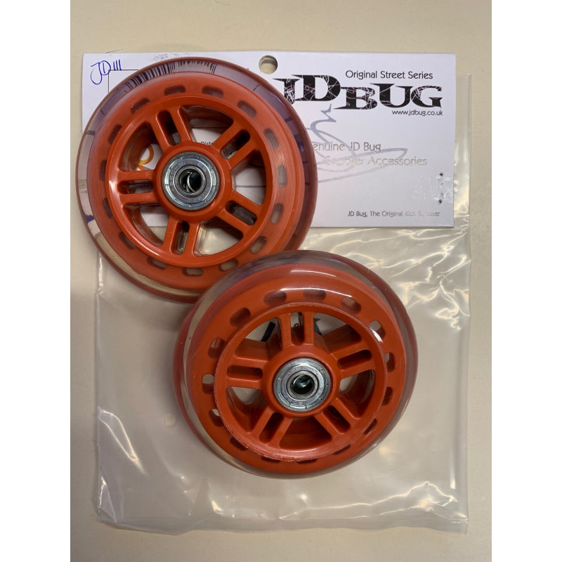 Paire de roues jd bug 100mm rouge pour rue d'origine