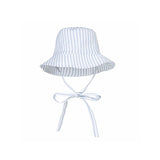 Rayures bleues | chapeau de soleil uv bleu blanc