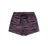 Rayures vibrantes | Boxer de natation UV bleu orange pour garçons