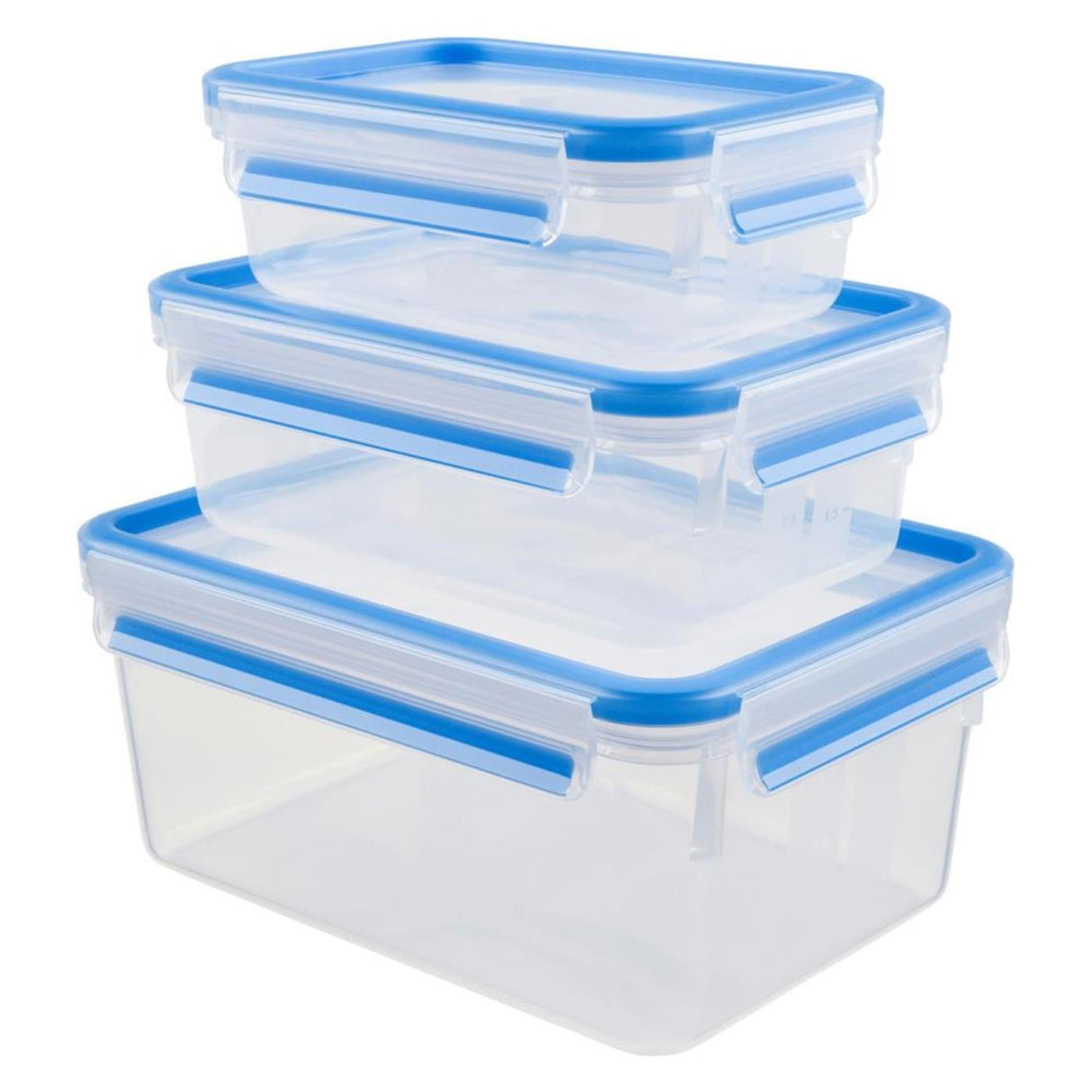 Tefal k30289 masterseal récipients pour aliments frais 0,55-2,3 l 3 pièces bleu