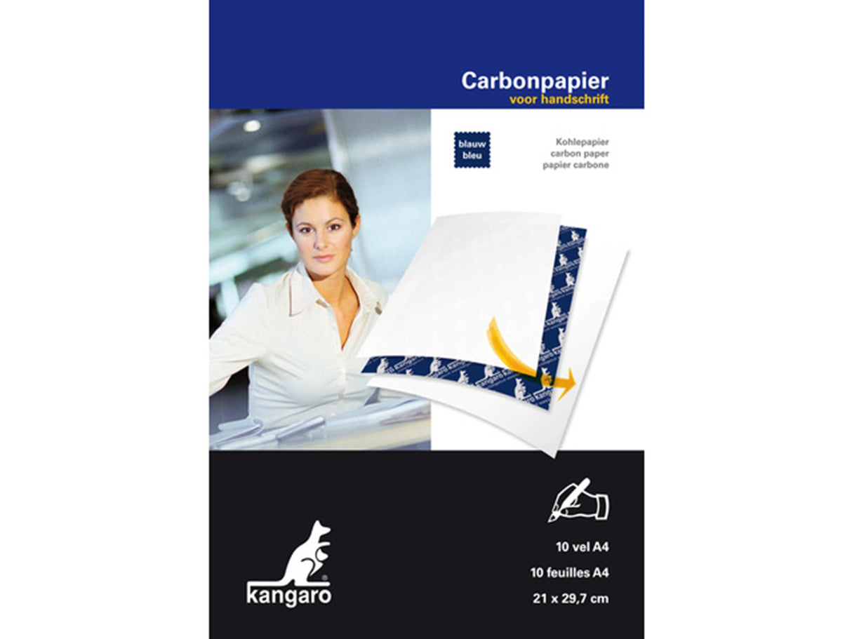Papier carbone Kangaro écriture bleue
