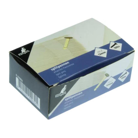 Goupille fendue Kangaro 12mm plaqué cuivre 100 pièces en boîte