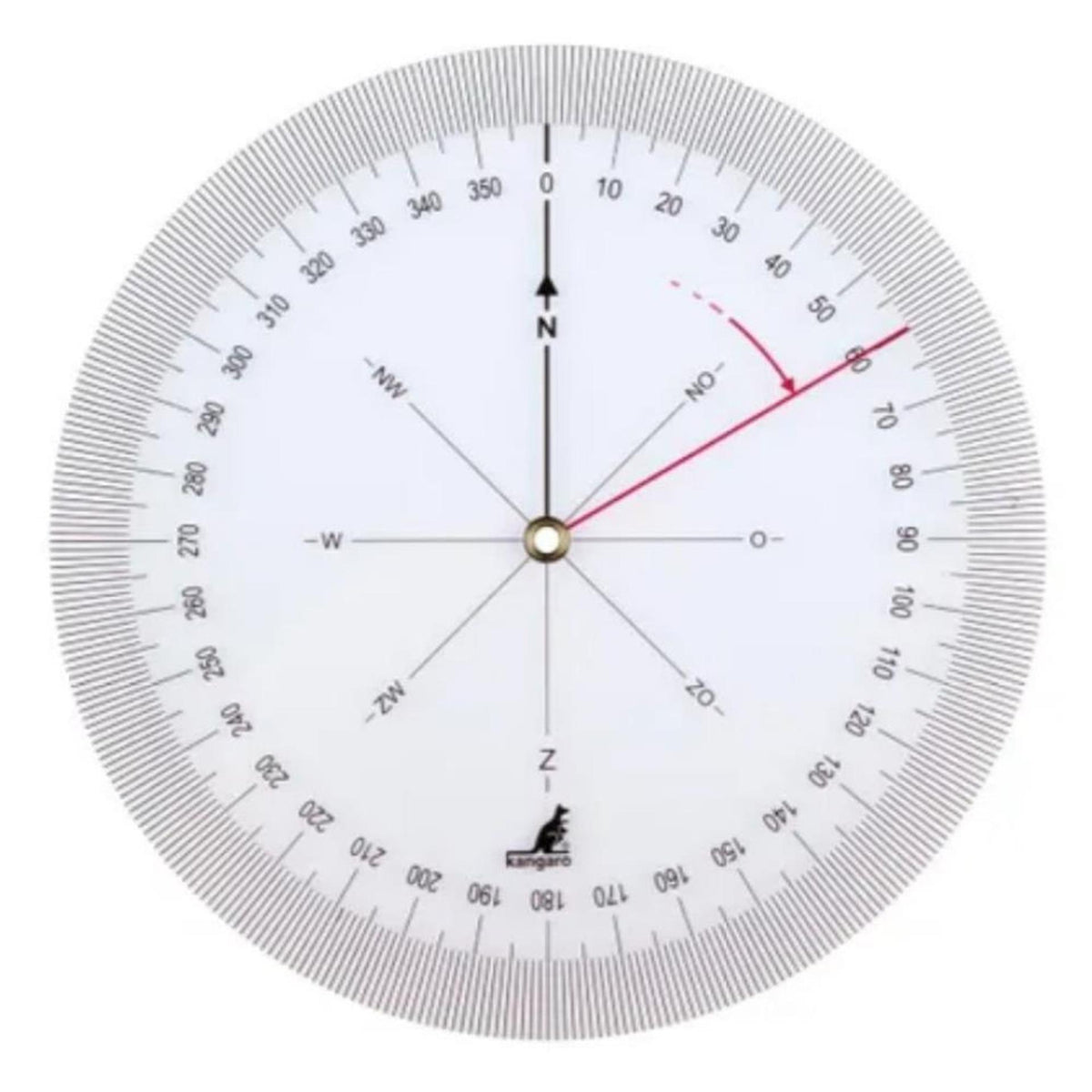 Jauge d'angle de cap Kangaro transparente