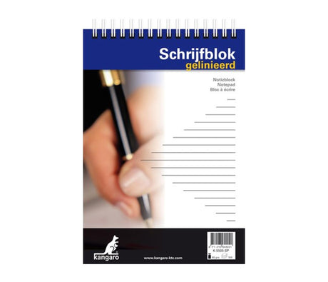 Kangaro bloc-notes a5 100vl tête spirale ligne 5 pcs