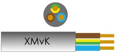 Câble xmvk 3x2,5qmm rouleau 50m - 1243101