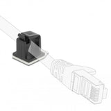 Delock support de câble avec serrure autocollant noir 10 pièces