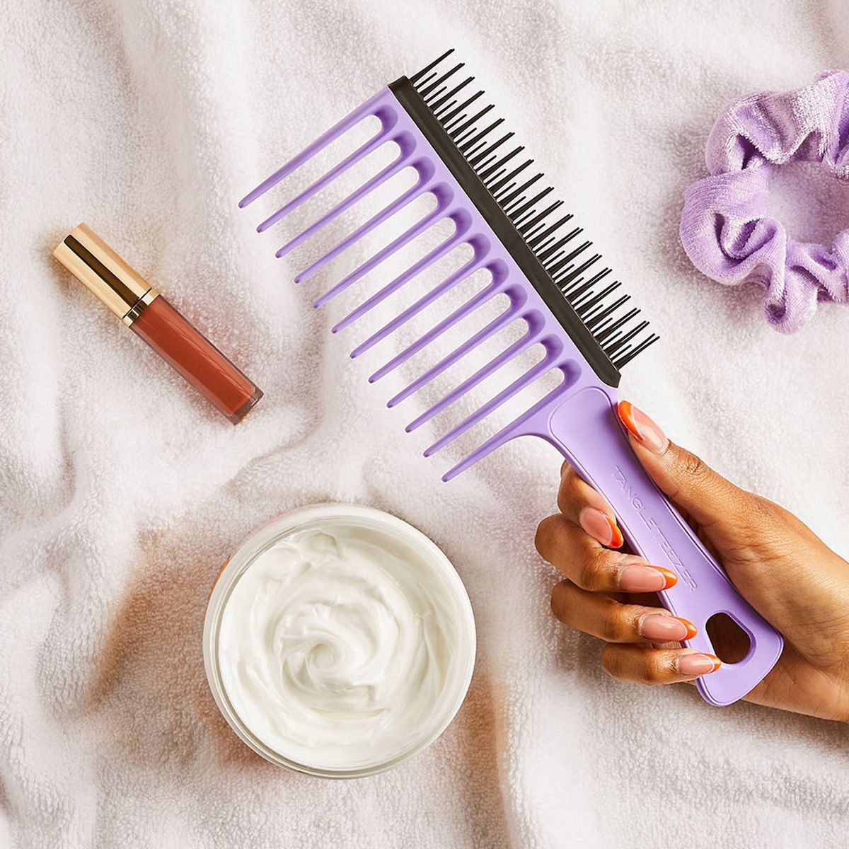 Tangle teezer peigne à dents larges pour cheveux bouclés lilas