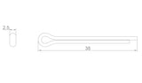 Goupilles fendues Katana pour plaquettes de disque shimano sram avid (2 pièces)