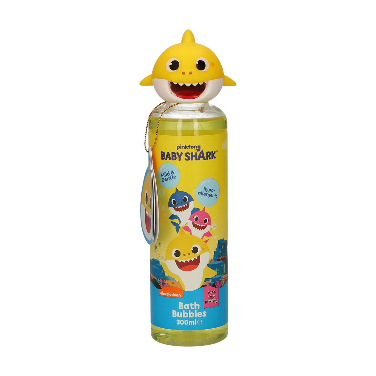 Bulles de bain bébé requin jaune 300ml
