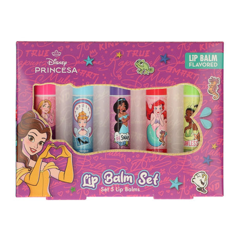 Ensemble de baume à lèvres Princesa Disney 5 pièces.