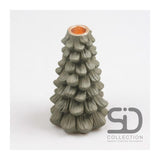 Chandelier de décoration inspiré des saisons Sapin de Noël 11x11x19 vert olive