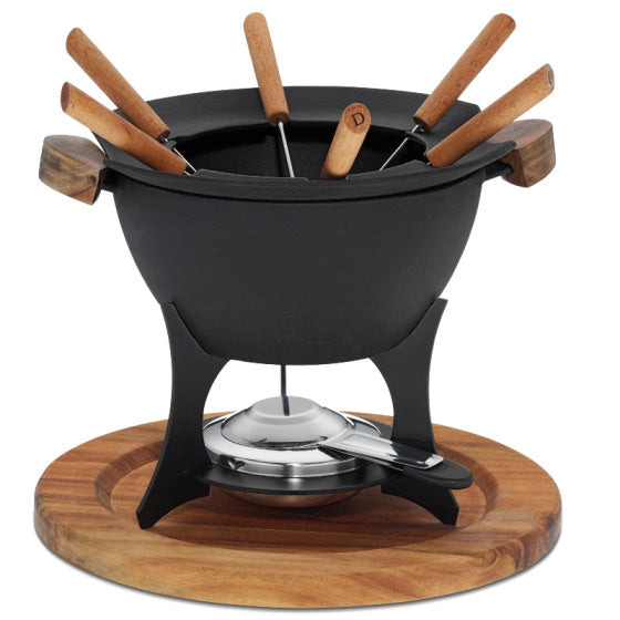 Kela Country Fondues a fixé 6 personnes 1 litre 11 pièces noir
