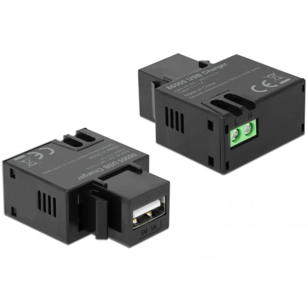 Bloc de connexion USB-A vers 2 broches Keystone