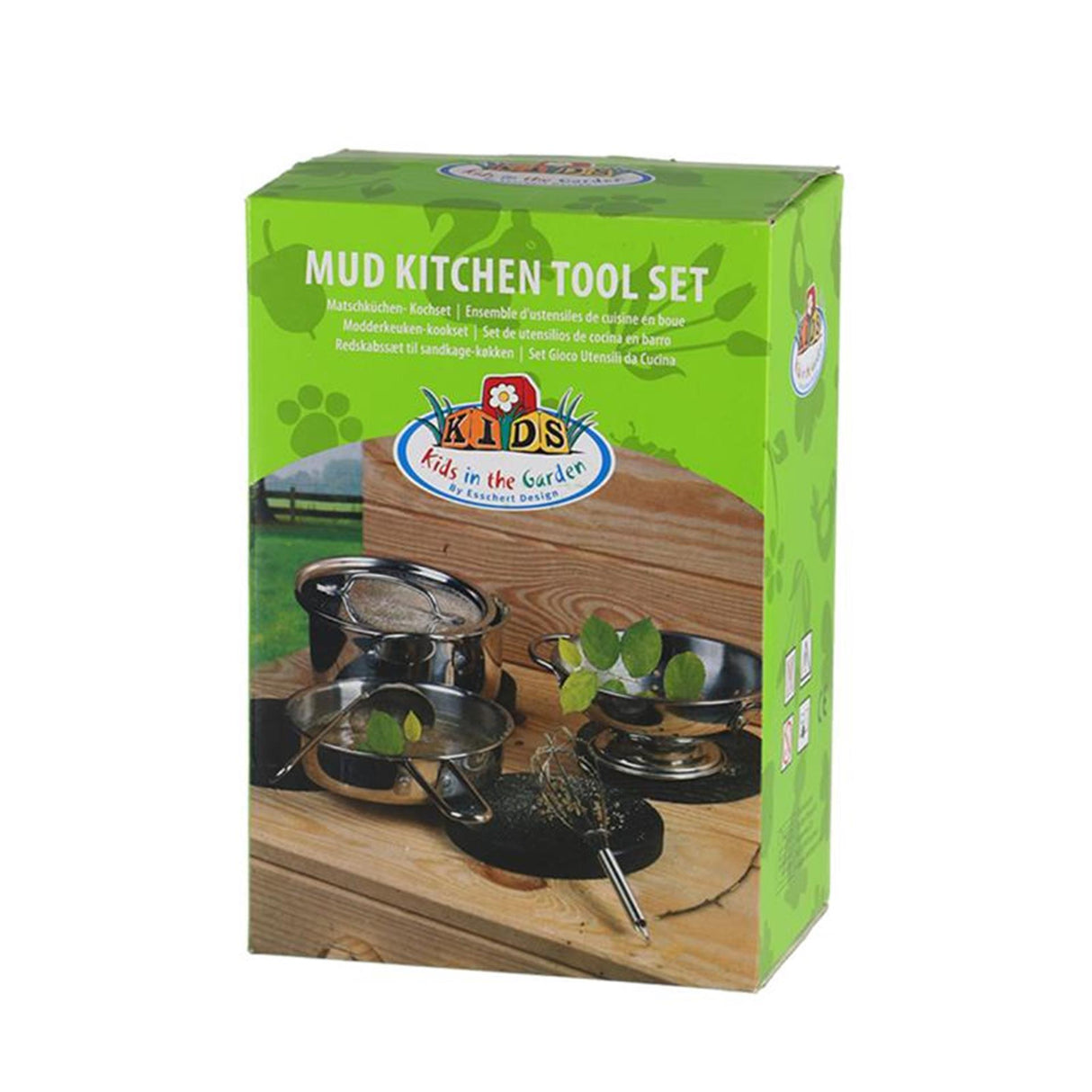 Esschert Design 6 pièces de cuisine jeu pour acier inoxydable de boue
