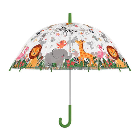 Parapluie enfant design Esschert jungle transparent Ø70,5 cm