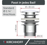 Kirchhoff bonde de lavabo universelle, escamotable 1 1 4 (5 4 ) | chromé - 98807330