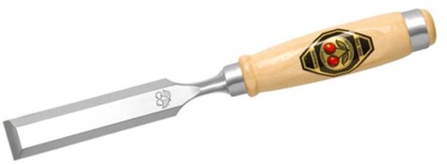 Ciseau Kirschen | coupé. 12mm + 2 outils de serrage en acier. | manche en bois de hêtre blanc forme ulm | 1 pièce - 1001012 1001012