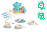 Jouets de cuisine poêle à jouets avec accessoires de cuisine recyclés