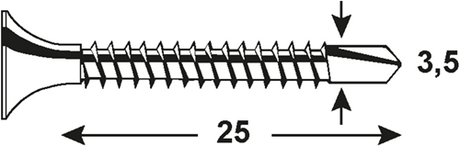 Vis à plâtre autoperceuse Connex 3,5x25 500pcs pour - kk3160010